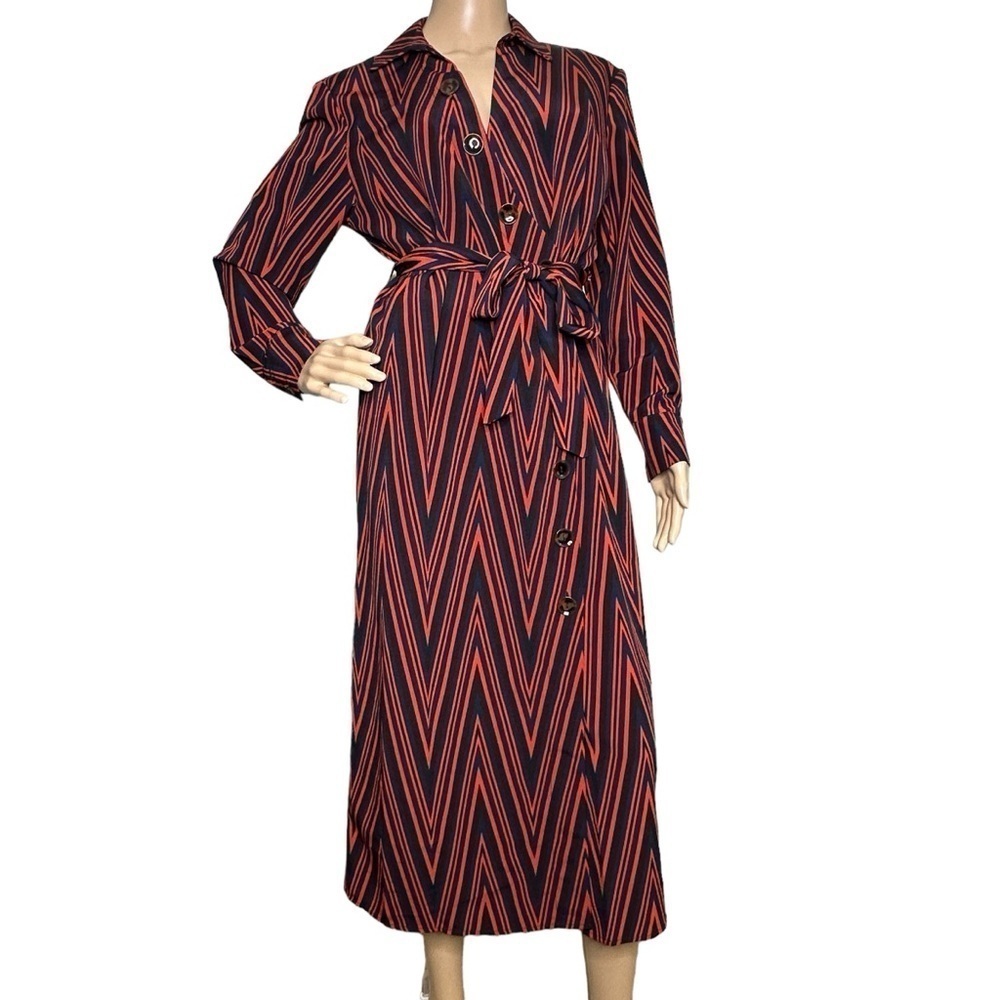 Topshop geometric black red midi dress 6